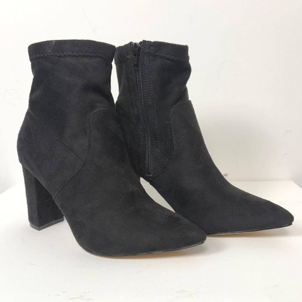 Catherine Malandrino - Black Ultra Suede Ankle Booties- Size 9